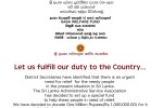 Let Us Fulfill Our Duty to The Country... : b