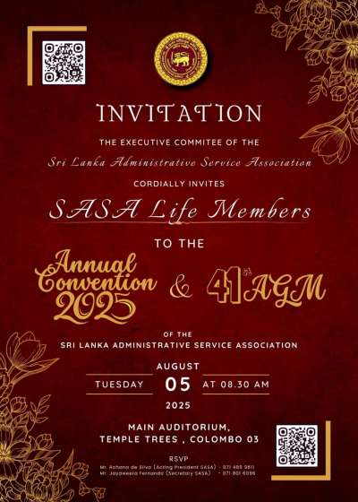 2025 Annual Convention & 41st AGM for SASA Life Members